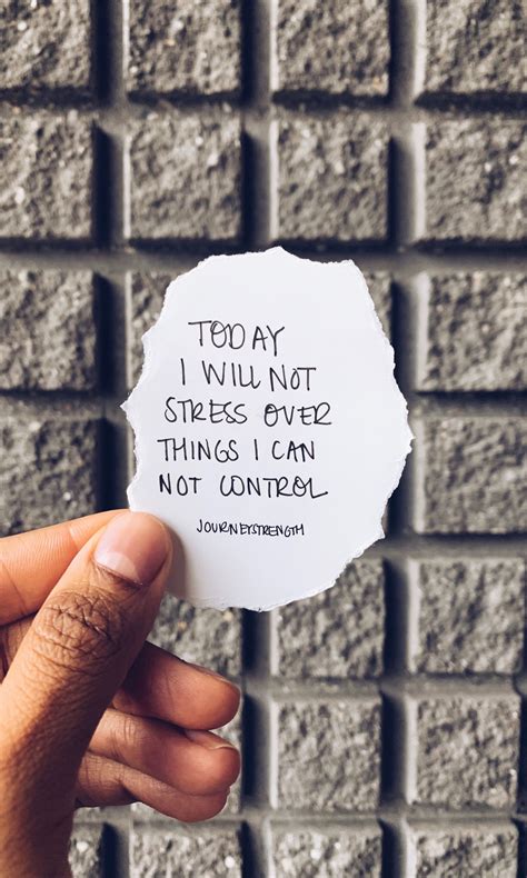 Today I Will Not Stress Over Things I Can T Control Inspirational