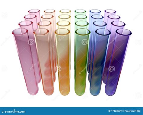 A Set Of Multi Colour Test Tubes Stock Illustration Illustration Of