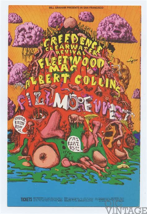 Bg Postcard Creedence Clearwater Revival Fleetwood Mac Jan