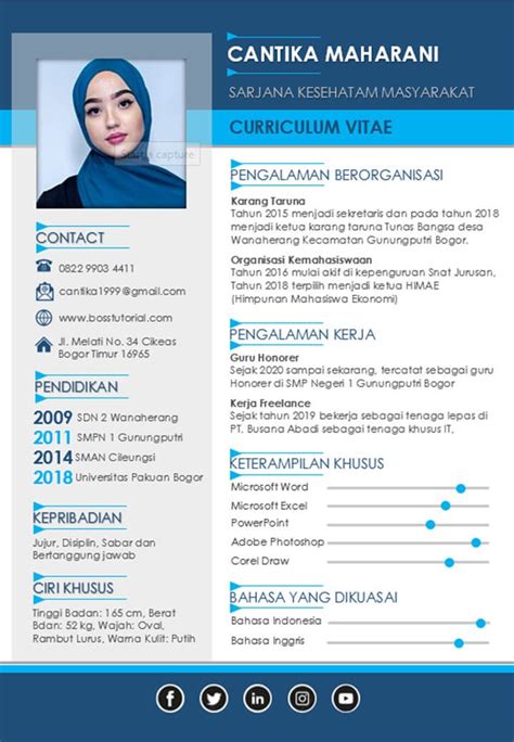 Contoh Cv Lamaran Kerja Yang Dibuat Dengan Word Pakar Tutorial