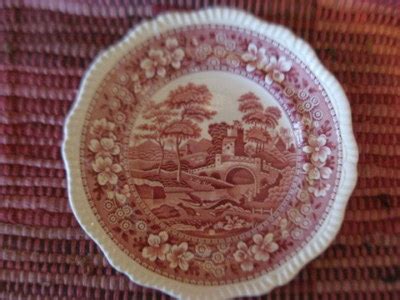 COPELAND SPODE PINK TOWER DINNER PLATES 2 OLD MARK Antique Price