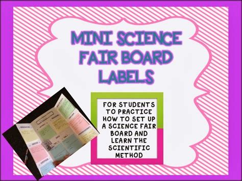 Mock Mini Science Fair Board Labels To Teach The Scientific Method Plus A Freebie Science Fair