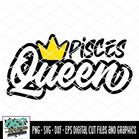 Pisces Queen Svg Eps Png And Dxf Digital Cut File Etsy