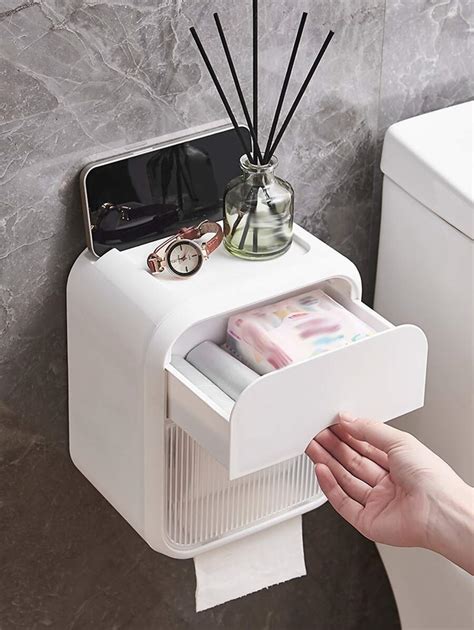 Pc Wall Mounted Multifunction Tissue Storage Box Multifunction