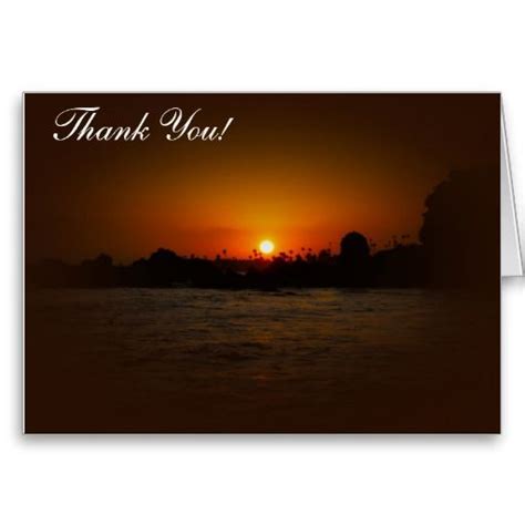 Thank You Card Ocean Sunset Ocean Sunset Thank You