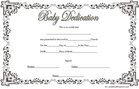 Baby Dedication Certificate Templates Free 7 Best Ideas