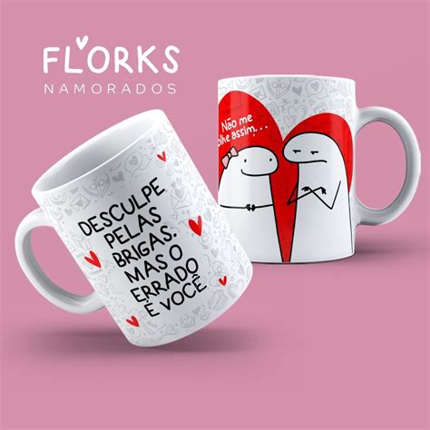 Caneca Dia Dos Namorados Divertida Flork Presente Namorado Presente