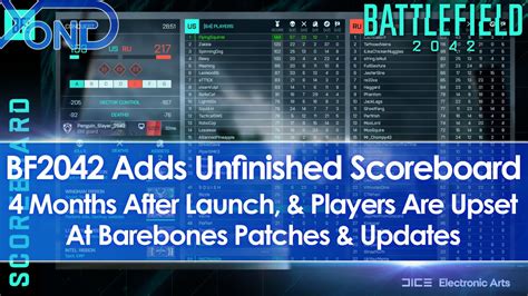 Battlefield Adds Unfinished Scoreboard After Months Players