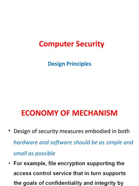 Design Principles | PDF | Access Control | Security