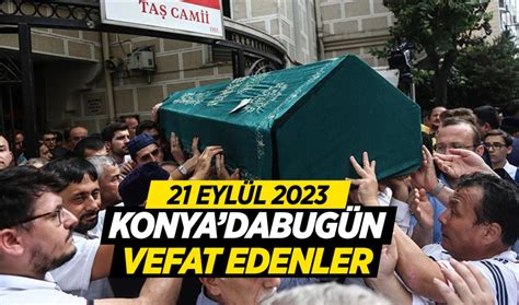 Konyada Bug N Vefat Edenler