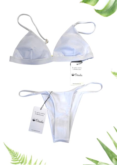 Lloret Bikini 2 pièces triangle blanc Onada Bikini