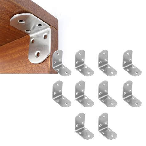 10Pcs Corner Brace Stainless Steel Thicken Right Angle Bracket