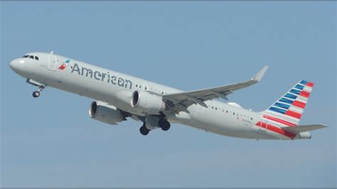 American Airlines Airbus A321 253nx [n454al] Takeoff From Lax Youtube