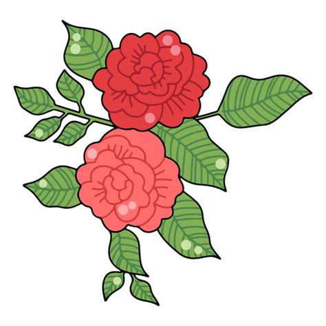 Diseño Png Y Svg De Icono De Flor De Rosas Para Camisetas