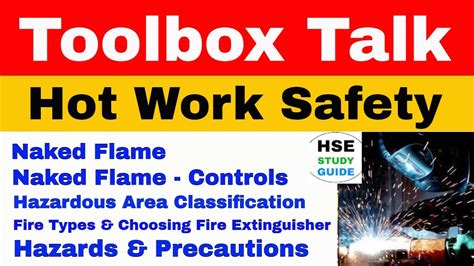 Hot Work Toolbox Talk Hot Work Safety Toolbox Talk Hot Work Safety