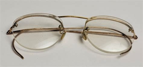 Antique Shuron Gold Filled Rimless Wired Eyeglasses F Gem