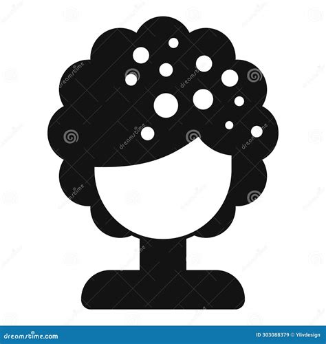 Icono De Peluca Lindo Modelo Vector Simple Cabeza De Moda Ilustraci N