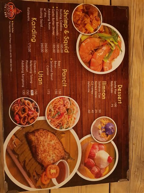 Menu At La Casa Vieja Restaurant Cebu City