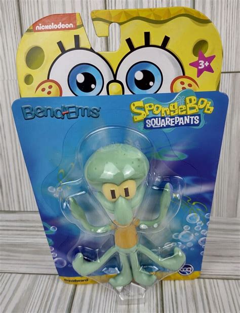 Squidward Toy Figure Bend Ems Nickelodeon Spongebob Squarepants Bendy Bendable Action Figures