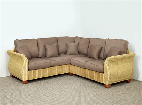 Indoor Wicker Rattan Corner Sofa Cm Left Side X Left Drop In