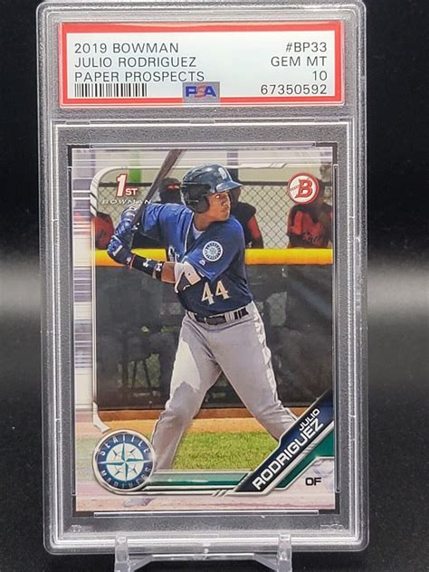 2019 Bowman Baseball Prospects BP33 Julio Rodriguez 1st Bowman Card