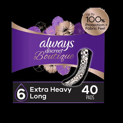 Always Discreet Boutique Incontinence Pads Extra Heavy Long Length