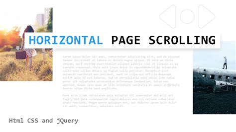 Horizontal Page Scrolling Using Html Css And Jquery Youtube