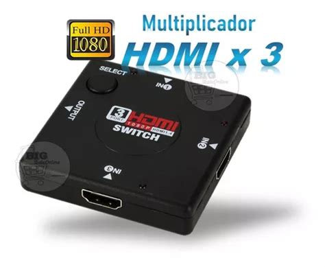 Switch Hdmi 3x1 Splitter 3 Entradas 1 Salidas Full Hd 1080p Cuotas