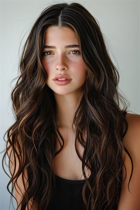 Gorgeous Dark Brown Hair With Highlights Ideas En Como