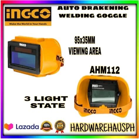 Ingco Auto Darkening Welding Goggles Ahm112 Lazada Ph