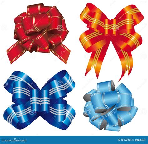Gift Ribbon Into Four Types Stock Vector - Illustration: 20173202 