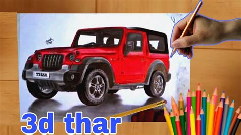 Thar Drawing Mahindra Thar Thar Sketch How To Draw Car Youtube