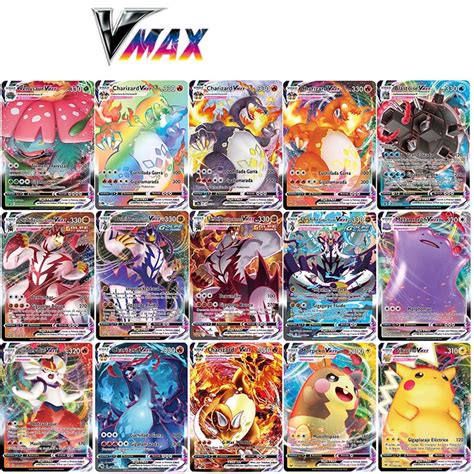 100PCS Pokemon Cards VMAX Shining TAKARA TOMY Cards Game TAG TEAM