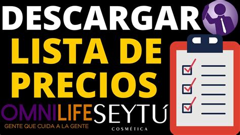 Cómo DESCARGAR LISTADO DE PRECIOS 2023 de Omnilife y Seytú en