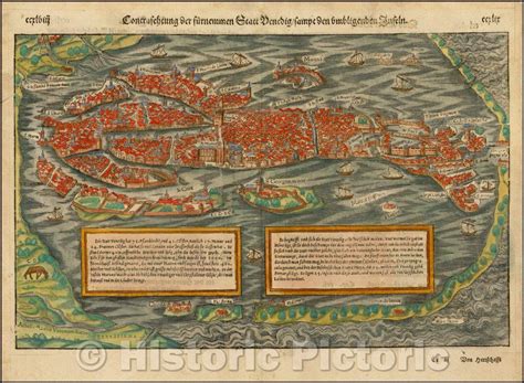 Historic Map Venice Conerasehtung Der F Rnemen Statt Venedig Sampt