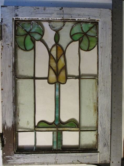 Salvaged Stained Glass Windows Barn Mirror Wall Decor