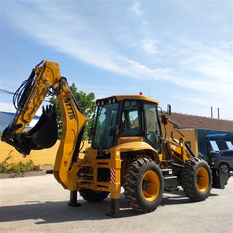 Front End Compact Backhoe Loader With X Four Wheel Steering System