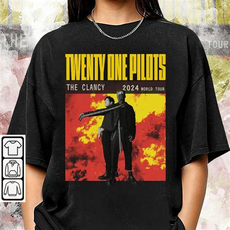 Twenty One Pilots Clancy World Tour 2024 Twenty One Pilots Signatures Fan T Unisex T Shirt