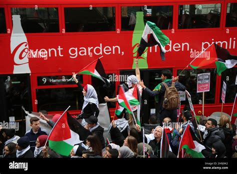 General views of a demonstration in favour of Palestine outside the ...