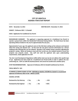 Fillable Online Issue Application For Conditional Use Permit Fax Email