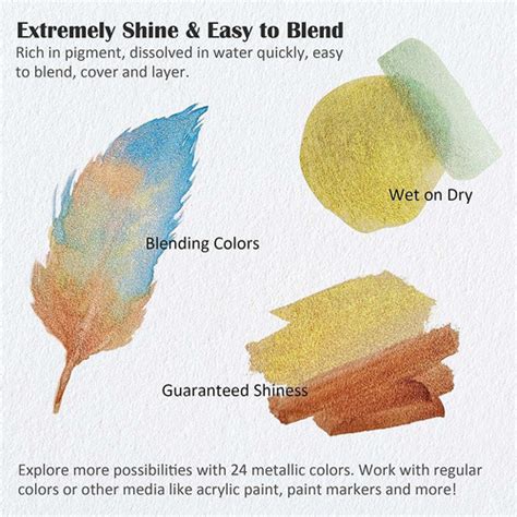 Metallic Watercolor Paints Shuttle Art Colors Glitter Wa Env O Gratis