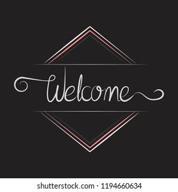 Welcome Typography Badge Design Vector Stock Vector Royalty Free