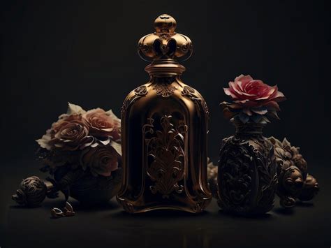 Premium AI Image | perfume product isolated on dark background