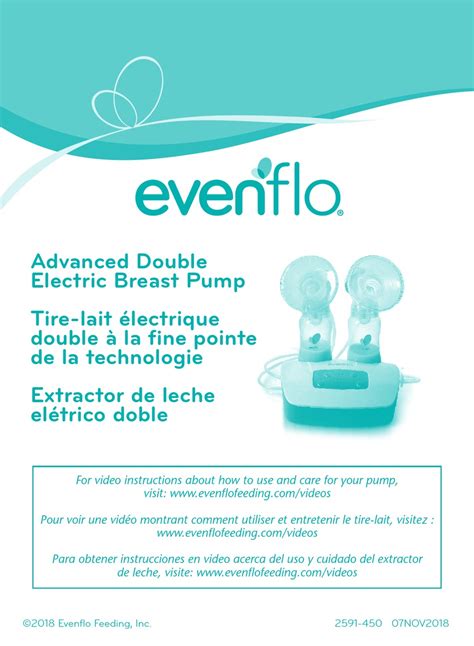 Evenflo Advanced Double Electric Breast Pump Manual Pdf Download