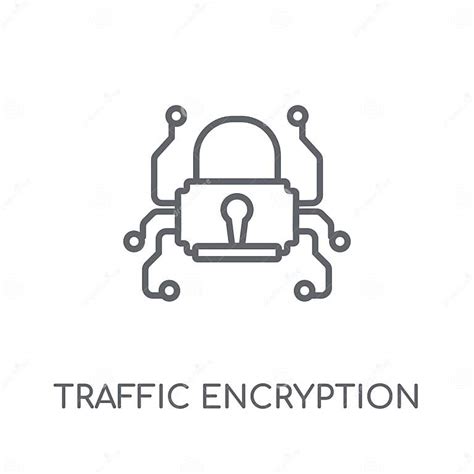 Traffic Encryption Linear Icon Modern Outline Traffic Encryptio Stock