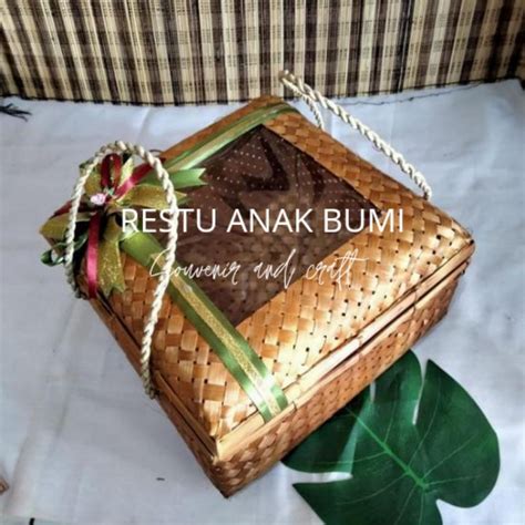 Jual Sokase Bambu 30cm Hantaran Premium Unique FREE PITA Besek Kaki