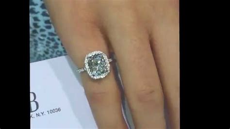 Spectacular 3 Ct Cushion Diamond Engagement Ring In Halo YouTube