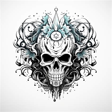 Premium Vector Bearded Skull Logo Elongated Human Skulls Hand