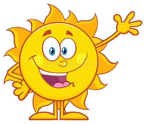 Happy Sunrise Sun Character Stock Illustration Illustration Of Rays Sunny 25732333