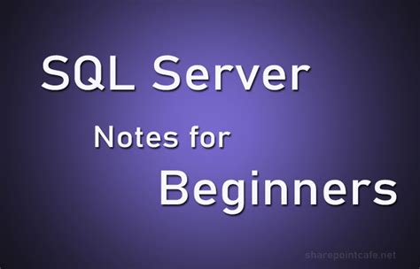 Mastering Sql Server Essential Tips For Beginners Sharepointcafe Net